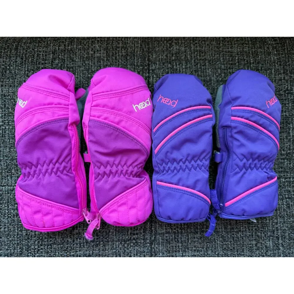 Kids Head Mittens with Faux Fur Lining